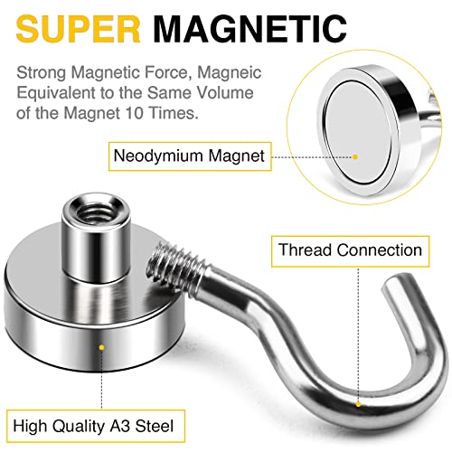 Magnetic Hooks 45pcs 30lbs Cruise Essentials 2026 Magnet Hook (45 Count)