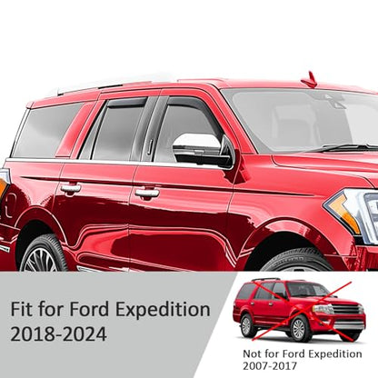 in Channel Extra Durable Rain Guards for Ford Expedition 2018