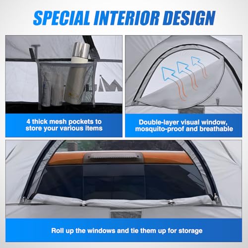 Truck Bed Tent 6.4 6.5 6.7 FT Pickup Tents w Rainfly
