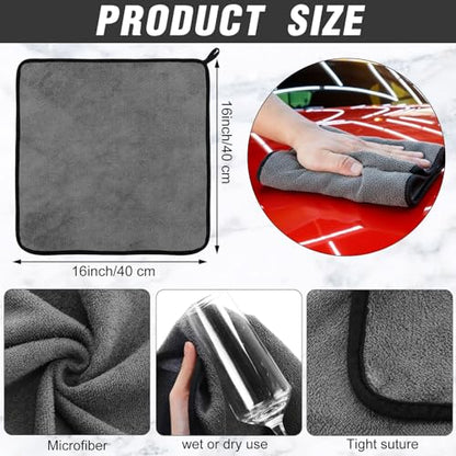 18 Pcs Gray Microfiber Towels (18 Count)