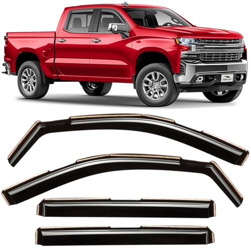 in Channel Extra Durable Rain Guards for Trucks Chevrolet (4 Count)