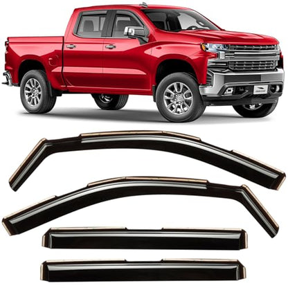 in Channel Extra Durable Rain Guards for Trucks Chevrolet (4 Count)