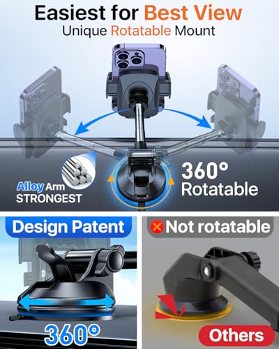 True Upgrade for Safety Car Phone Holder Mount Patent & Military
