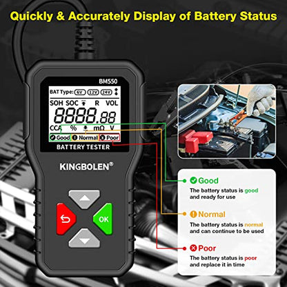 BM550 6V 12V 24V Car Battery Tester