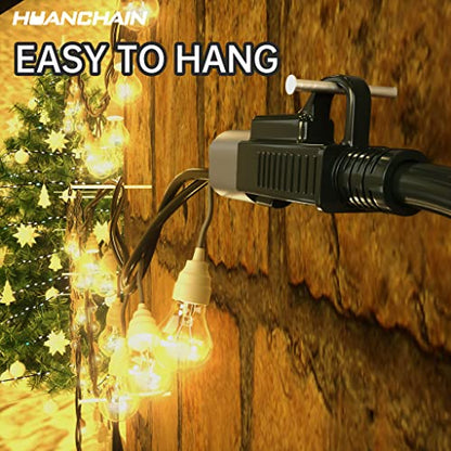 Indoor Outdoor Black Extension Cord 20 FT Waterproof 16
