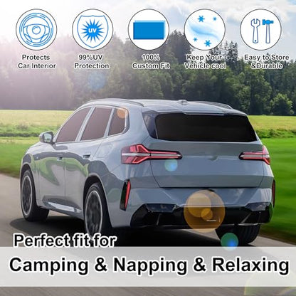 Window Shades for BMW X3 2025 2026 Accessories Car Side Full Windows Rear Triangular Windshield Sun Shade Sun UV Rays & Privacy Protection for Camping 7PCS (7 Count)
