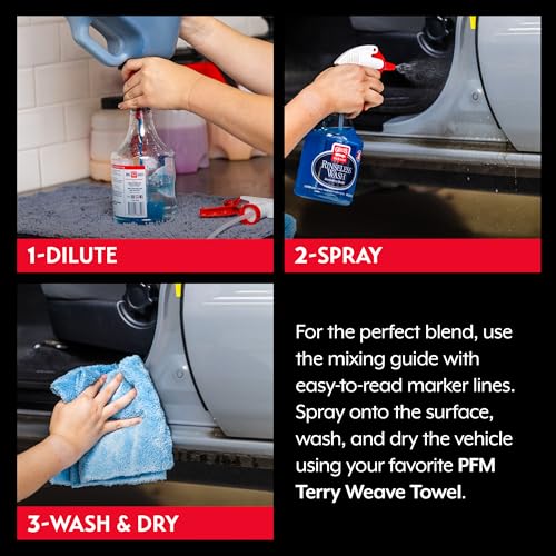 Rinseless Wash Secondary Bottle with Sprayer (35 Fl Oz)