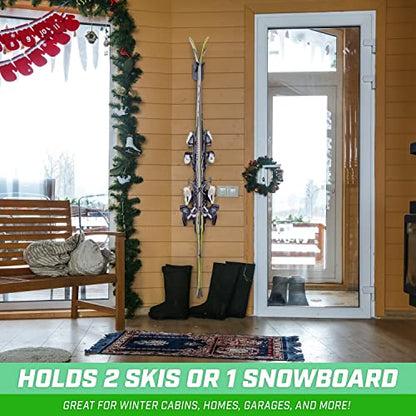 Wall Mounted Ski and Snowboard Storage Rack