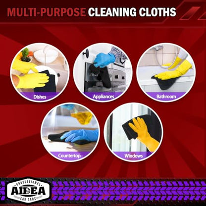 Microfiber Cleaning Cloth 12 Pack (12 Count)