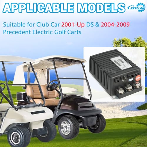 1510A-5201/1510A-5251 Golf Cart DC Motor Controller Suitable for 2000-2008 Club Car DS/Precedent Golf Cart, Black 48V 250A DC Controller Replace OEM# 1510A-5201/1510A-5251