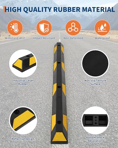 72" Heavy Duty Rubber Parking Curb