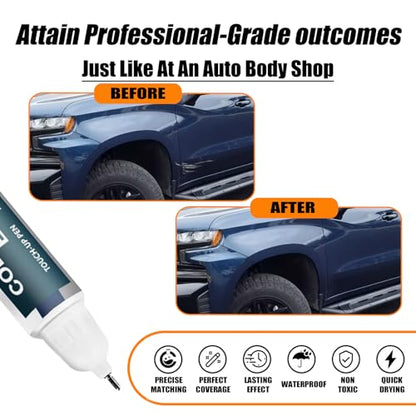 GXP/WA136H Lakeshore Blue Metallic) Touch Up Paint Compatible with Chevrolet, Car Paint Pen Scratch Repair Two-In-One Touch Up Paint, Premium Car Scratch Remover for Deep Scratches