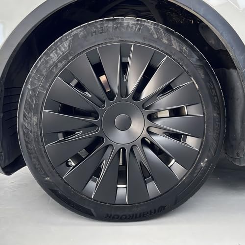 4PCS Wheel Covers Fits for Tesla Model Y Hubcap 19 Inch 2020 (4 Count)