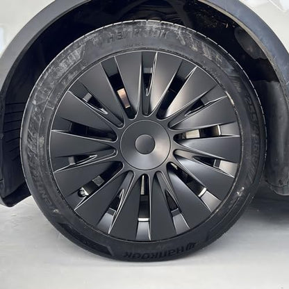 4PCS Wheel Covers Fits for Tesla Model Y Hubcap 19 Inch 2020 (4 Count)