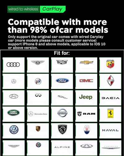 Wireless Carplay Adapter for Apple 2026 Upgrade Mini Apple carplay Fast & Stable