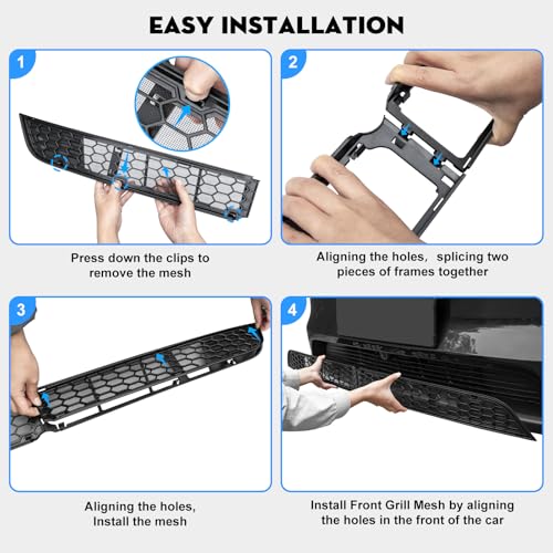 Grille Mesh Inserts for 2026 Tesla New Model Y Premium