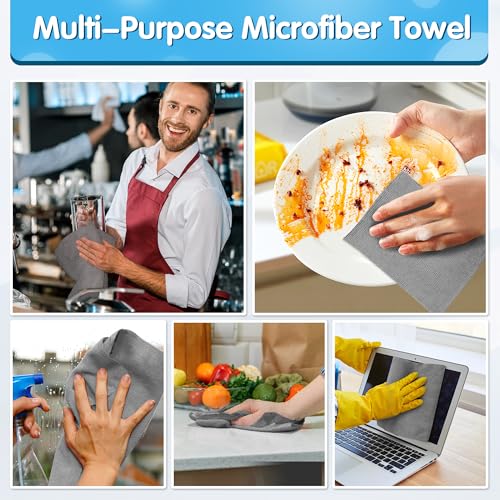 Grey Microfiber Cleaning Cloth (50 Count)
