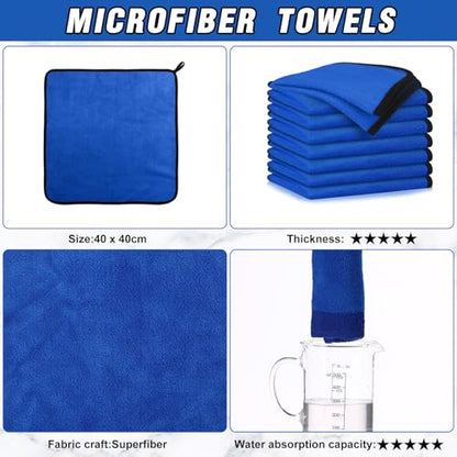 80 Pcs Blue Microfiber Towels (80 Count)