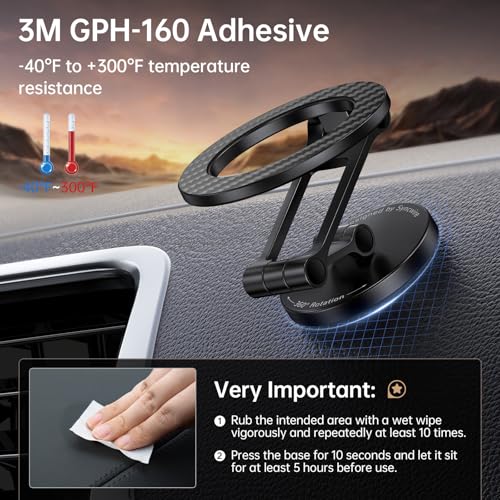 Fits MagSafe Car Mount Magnetic Phone Holder for Dash and Tesla