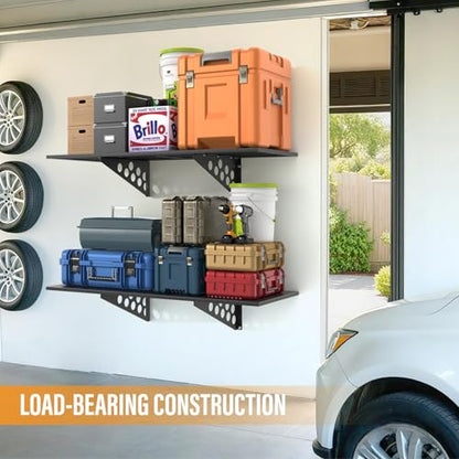 2 Pack 1.5x4ft Heavy Duty Garage Wall Shelving Storage Rack (2 Count)