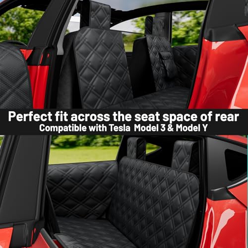 Dog Car Seat Cover For Back Seat Compatible With Tesla Model Y