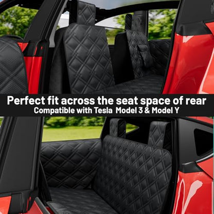 Dog Car Seat Cover For Back Seat Compatible With Tesla Model Y