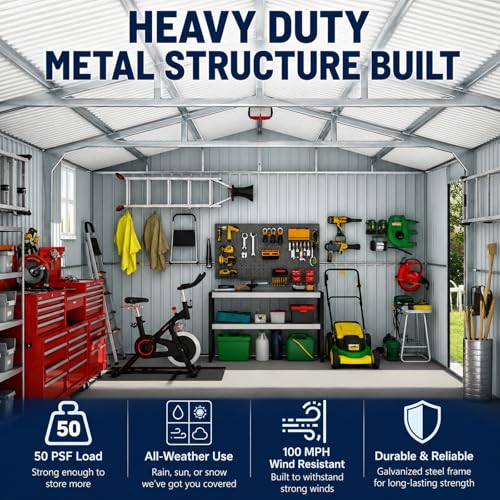 Metal Garage 13x20 FT with Skylight