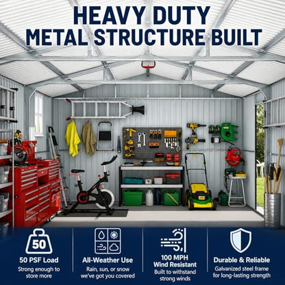 Metal Garage 13x20 FT with Skylight