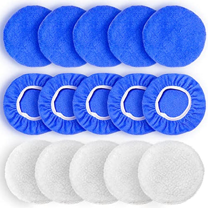 9 to 10 Inch Car Polisher Pad Bonnet (15 Count)