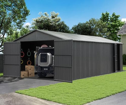 Domi 12x15FT Outdoor Metal Garage Shed