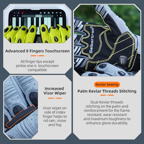 SPS 2 Plus Unisex Touchscreen Road Racing Motorcycle MTB Sports Gloves Also fit BMX MX ATV Mountain Bike Bicycle Cycling Off