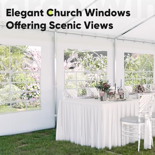 20x50 Heavy Duty Party Tent Outdoor Canopy with Church Windows
