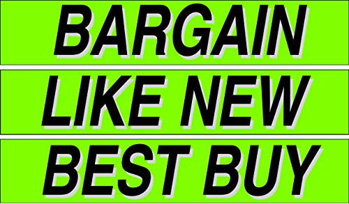 Ez line Vinyl Windshield Stickers 3 Dozen 15 Inch Chartreuse Slogan Dealership Pro Pack for Car Lots (36 Count)