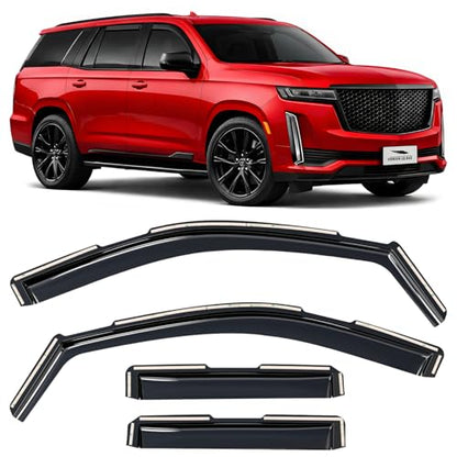 in Channel Extra Durable Rain Guards for Cadillac Escalade 2021 (4 Count)