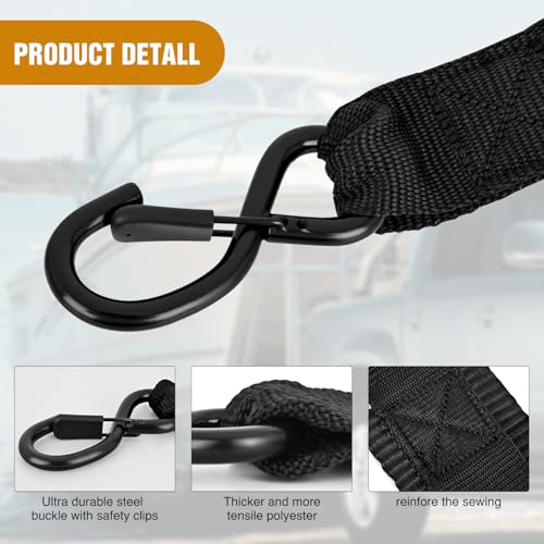 Tie Down Kits 2 PCS 2" x 48" Adjustable Boat Trailer Straps (2 Count)