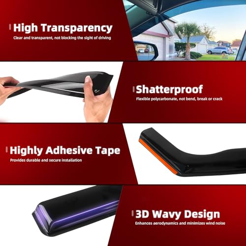 4PCS in Channel Window Rain Guards Fit for Hyundai Elantra 2021