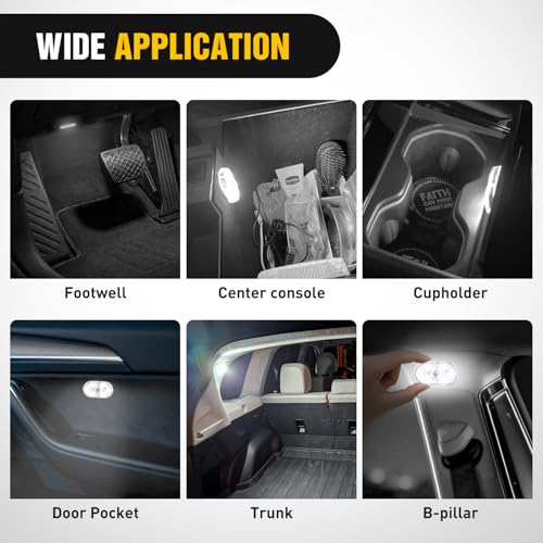 2 PCS White Color Wireless Magnetic LED Interior Lights