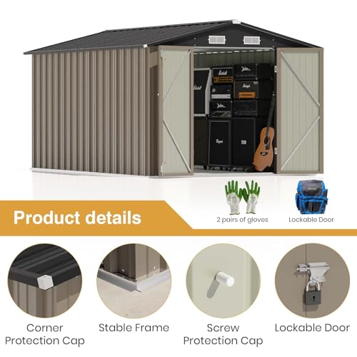 8x12 FT Outdoor Storage Shed