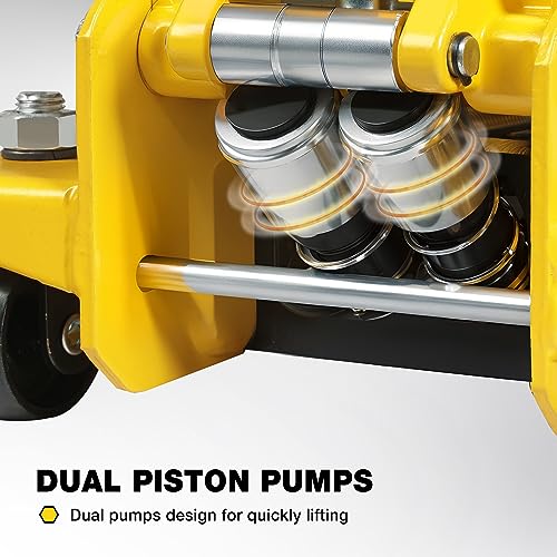 3.5 Ton Low Profile Floor Jack Quickly Lift Hydraulic Car Jack with Dual Pumps