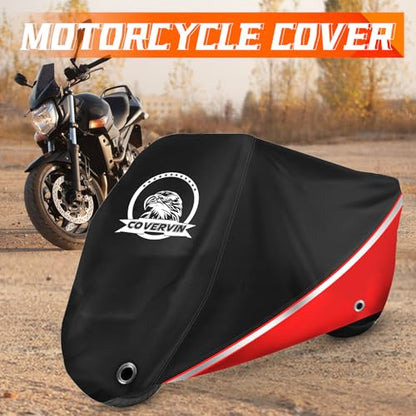 Motorcycle Cover Waterproof for Cruiser Touring Models 104" Red