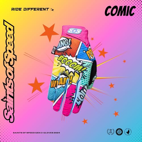 Comic Dirt Bike Gloves