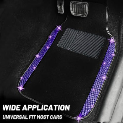 Purple Violet Bling Car Floor Mats Full Set