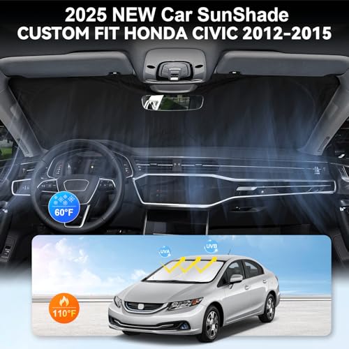 Windshield Sunshade for 2012 2013 2014 2015 Honda Civic Sun Visor