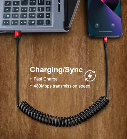 Coiled Lightning Cable (2 Count)