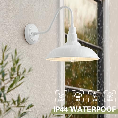 14 Inch Dome Outdoor Gooseneck Barn Light Fixture for Farmhouse