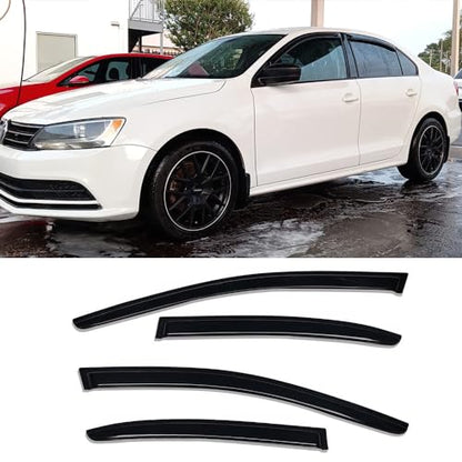4PCS Side Window Wind Deflectors for Jetta 2011 (4 Count)