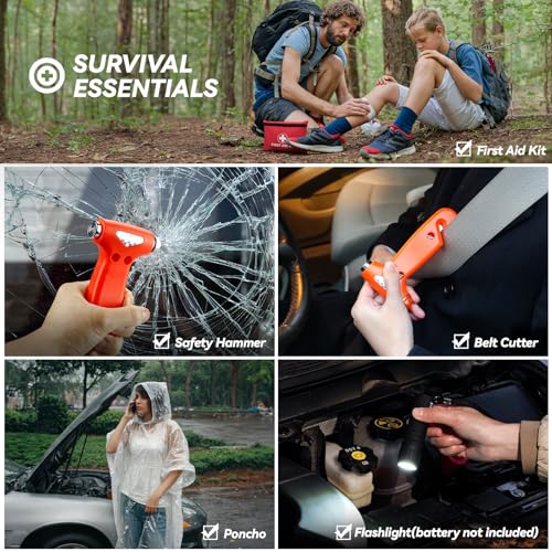 Car Emergency Kit with Portable Air Compressor