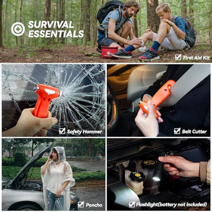 Car Emergency Kit with Portable Air Compressor