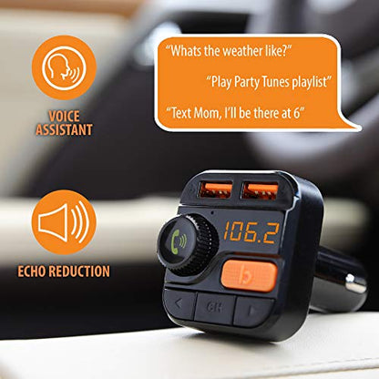Digital Lifestyle Accessories Armor All Wireless Bluetooth FM Transmitter with Dual Port USB Charging