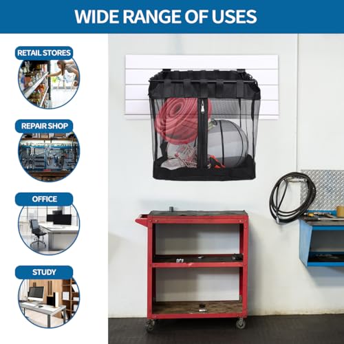 2Pcs Mesh Slatwall Baskets with Zipper (2 Count)
